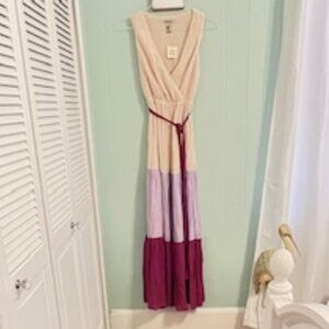 Flying Tomato Color Block Maxi Dress